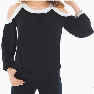 Lovely Chico's Cold Shoulder Top